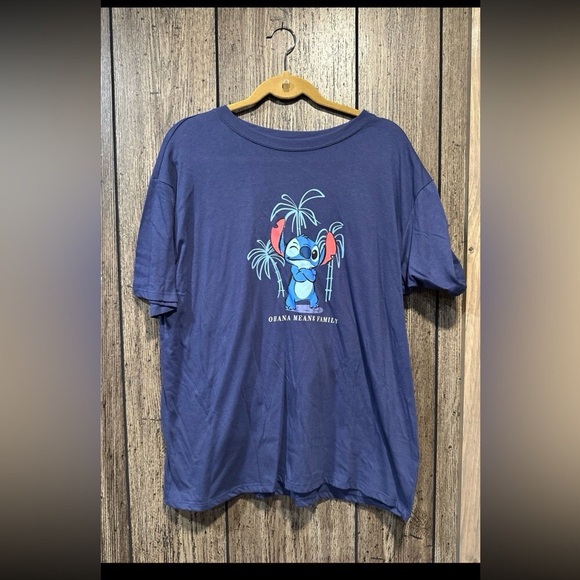Disney Blue Stitch Graphic Tee - Picture 1 of 3